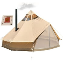 Unistrengh 4 Season 5M Stargazer Bell Tent PVC Skylight Glamping Party Yurts with Stove Hole Waterproof
