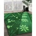 thumbnail image 3 of Ahgly Company Machine Washable Indoor Rectangle Transitional Deep Emerald Green Area Rugs, 7' x 10', 3 of 7