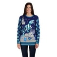 thumbnail image 3 of Holiday Hype Men's Festive Ugly Christmas Holiday Party Pull Over Sweater, Menorahsaurus, Small, 3 of 3