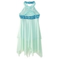 thumbnail image 4 of vastwit Girls Halter Sequins Ballet Dance Dress Sleeveless Irregular Tulle Lyrical Dress Ballerina Dancewear Mint Green 6, 4 of 7