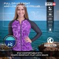 thumbnail image 5 of Aqua Design Women’s Full Zip Long Sleeve Rash Guard: Front Zipper Swim Shirt: Liquid Lava/Black size 5XL, 5 of 6