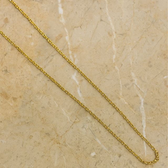 Mauli Jewels Women’s 18" Italian 1.25MM Cable Chain – 14K Yellow Gold Plated 925 Sterling Silver Adjustable Necklace