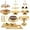 Gold, variant on Gold Cake Stand Metal Dessert Table Display Set Tiered Cupcake Holder Fruit Candy Donut Plate Serving Tower Tray Platter (Gold)