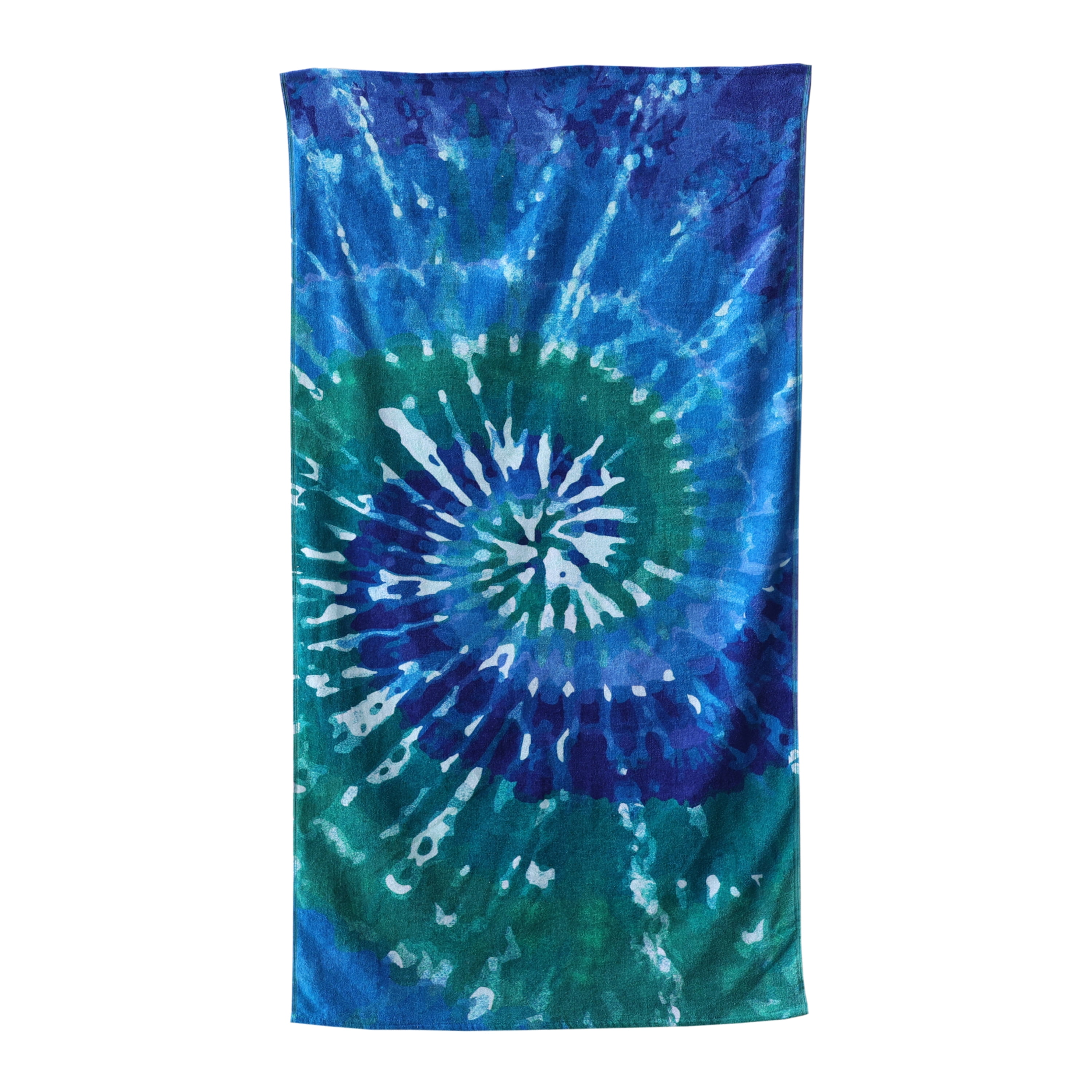 Mainstays Velour Beach Towel, Tie Dye,Green, 28x60 - Walmart.com