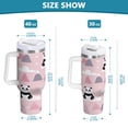 thumbnail image 3 of 40 oz Insulated Stainless Steel Tumbler Double Wall Stainless Steel Tumbler with 2-Way Drinking Panda and Clouds Pattern, 3 of 9