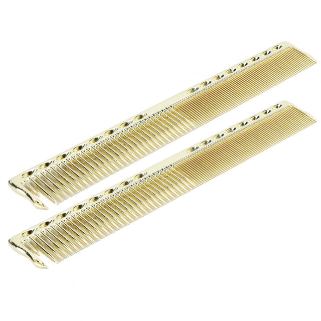 Peine de metal para hombres, 2 profesionales de la lata de Corte de Pelo de acero inoxidable, Peine de Peluquero de 20 x 2,8 cm Con Densos y Escasos para Salón y Uso