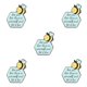 thumbnail image 1 of Alfileres de dibujos animados Qarigey broches de alfiler de peras amarillas broche de hoja insignia de Metal, 1 of 6