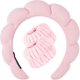 thumbnail image 2 of Diadema Toallas De Muñeca Juego De Muñequeras Para Lavarse La Cara, Diademas Para El Cuidado De La Piel Para Mujeres Tela De Toalla De Terry Tela Esponja Hinchada Diadema Facial Bandas Para, 2 of 5