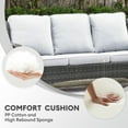 thumbnail image 4 of Vcatnet 5 Pieces Outdoor Patio Furniture Sectional Sofa All-weather Conversation Set with Coffee Table for Garden,Poolside,Gray, 4 of 7