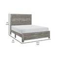 thumbnail image 5 of Adia Modern Queen Bed, Panel Headboard and Footboard, Textured Gray Veneer, 5 of 5