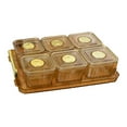 thumbnail image 3 of simhoa Divided Dried Fruit Dessert Plate with Lids for Wedding Home Living Room Yellow, 3 of 8
