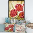 thumbnail image 2 of Designart 'Blossoming Red Poppies In Wheat Fields II' Traditional Framed Canvas Wall Art Print, 2 of 5
