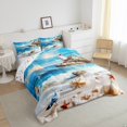 thumbnail image 4 of Erosebridal Coastal Beach Bedding King Comforter Set, Seashell Starfish Down Comforter, Ocean Bird Decor, Breathable, 4 of 8