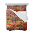 thumbnail image 7 of Red Orange Green Forest Queen Size Down Alternative Comforter, Lightweight Comforter Quilt Bedding Set with Pillow Shams Fall Botanical Tree Maple Leaf All Seasons Bed Comforter Duvet Insert 90"x96", 7 of 7