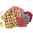 thumbnail image 6 of Boys Button Down Short Sleeve Shirts Toddler Buffalo Plaid Shirt with Pocket School Uniform Dress Shirt, 6 of 10