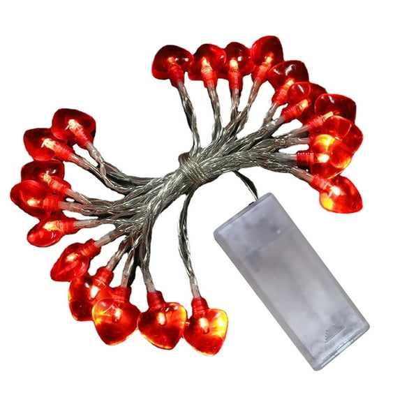 2PC Red Heart Lantern Valentine's Day String Small Lantern Lights