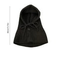 thumbnail image 3 of Gorro pequeño de punto con cuello falso para mujer | Chal versátil para calentar el cuello | Tejido ligero de fibra de poliéster elástico | Accesorio de invierno para uso diario, viajes y citas, 3 of 6