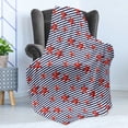 thumbnail image 4 of Starfish Soft Flannel Fleece Blanket, Classical Striped Backdrop with Red Colored Sea Stars Maritime Themed Pattern, Cozy Plush for Indoor and Outdoor Use, 50" x 60", Navy White Red, by Ambesonne, 4 of 5