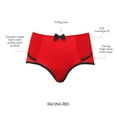 thumbnail image 4 of Charlotte High Waist Brief - Racing Red w Blk, 4 of 4