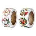 thumbnail image 4 of kjfeif Vintage Christmas Stickers Roll Merry Christmas Stickers Santa Stickers Roll Winter Holiday Round Xmas Label Tag Sticker For Boxes Cards Envelope Home Room Office Glass Window Door Decor, 4 of 9