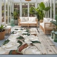 thumbnail image 2 of 8'x10' Area Rugs, Spring Floral Indoor Outdoor Area Rug for Living Room Bedroom, White Magnolia Flowers Barn Door Farmhouse Beige Washable Bathroom Rugs Kitchen Floor Carpet Mats Home Decor Aesthetic, 2 of 8