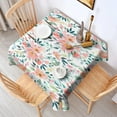 thumbnail image 2 of Pioneer Flower Floral Print Pattern Square Tablecloth,Waterproof Square Table Cover,Wipeable Spillproof Washable Table Cover for Home Kitchen Party Decor 42"X42"(107x107cm), 2 of 6