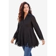 thumbnail image 2 of Roaman's Women's Plus Size Poplin Embroidered Swing Tunic, 2 of 6