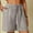 Gray, variant on Njoeus Linen Shorts for Womens, Women's Casual Solid Comfy Breathable Elastic Waist Bermuda Shorts with Drawstring