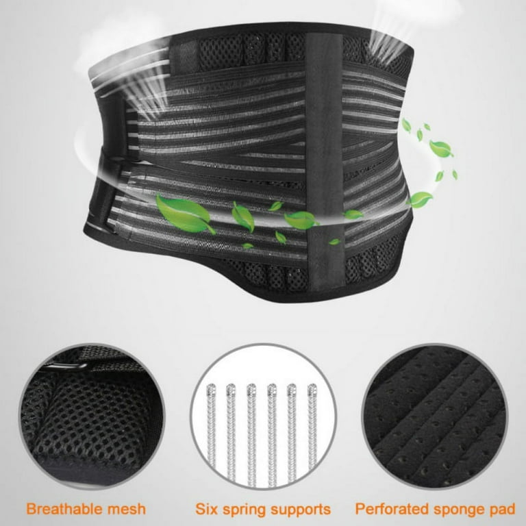Breathable Back Brace With 6 Stays Anti skid Lumbar Support - Temu