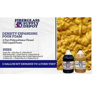 Fiberglass Supply Depot 2 Lb. Density Expanding Foam Kit: 2 Part Closed Cell Polyurethane Liquid Foam for Boat and Dock Flotation, Insulation, Soundproofing and Filling Voids - 1/2 Gallon Kit