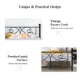 thumbnail image 4 of Full Size Metal Platform Bed Frame with Victorian Headboard and Footboard, Under Storage Space, Black, 4 of 9