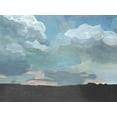 thumbnail image 2 of Parker, Jennifer Paxton 24x19 Black Ornate Wood Framed with Double Matting Museum Art Print Titled - Cerulean Clouds II, 2 of 4