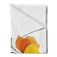 thumbnail image 2 of Floral Soft Flannel Fleece Throw Blanket, Bouquet with Swirled Branches Romantic Paper Flowers Origami Autumn Blooms Image, Cozy Plush for Indoor and Outdoor Use, 70" x 90", Mint Orange, by Ambesonne, 2 of 5