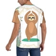 thumbnail image 2 of Fotbe Cute Sloth In Yoga Pose Tree Baseball Jersey Shirt for Men and Women, Casual Short Sleeves Button Down T-Shirt-Medium, 2 of 9