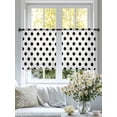 thumbnail image 4 of Black White Polka Dots Sheer Curtains 2 Panels Set Cute Solid Color Pastoral Sheer Window Curtains Light Filtering Rod Pocket Voile Drapes for Bedroom Living Room 52"x45", 4 of 8