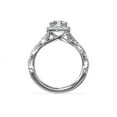 thumbnail image 2 of 1.00 Carat Excellent Cushion Cut Natural Diamond Solitaire with Accents Beautiful Ring for Anniversary Solid 18K White Gold Size 4.5, 2 of 9