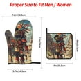 thumbnail image 2 of Fotbe Tribal Futuristic Warrior for 4Pcs Oven Mitts and Pot Holders, 500℉ Heat Resistant Oven Mitts , Non-Slip Silicone Surface Safe for Baking, Cooking, BBQ, 2 of 6