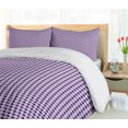 thumbnail image 5 of Ambesonne Ethnic Duvet Cover Sets, Purple Tone Geometric Grid, 2-King, Dark Purple Mauve, 5 of 7