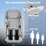 2026 Upgraded 4D Massage Chair Full Body Zero Gravity SL Track Shiatsu Stretching Relief, Back & Calf Heating, Install-free
