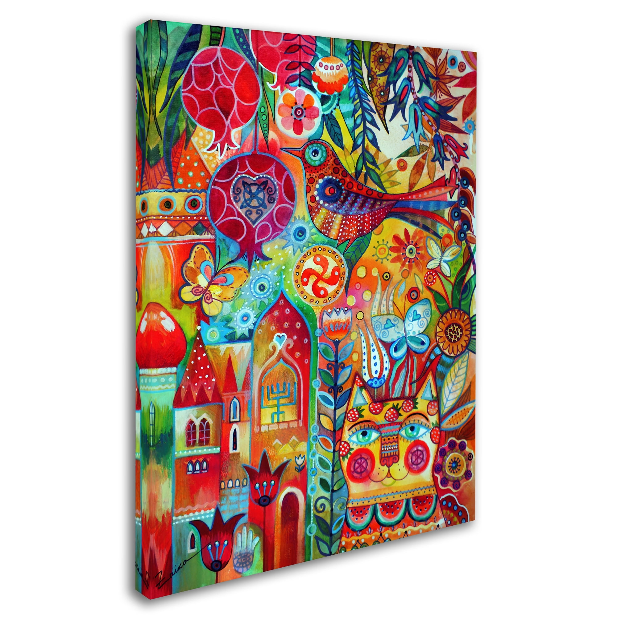 Summer Cat' Canvas Art by Oxana Ziaka