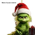 thumbnail image 3 of Lindos Y Divertidos Colgantes Monstruo Adorno Creativo para Navidad 8cm Fiesta Verde, 3 of 9
