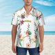 thumbnail image 2 of Fotbe Pretty Floral With Leaves Camisa Hawaiana para Hombre Unisex – Camisa Casual de Verano con Botones de Manga Corta de Algodón y Lino,X-Large, 2 of 7