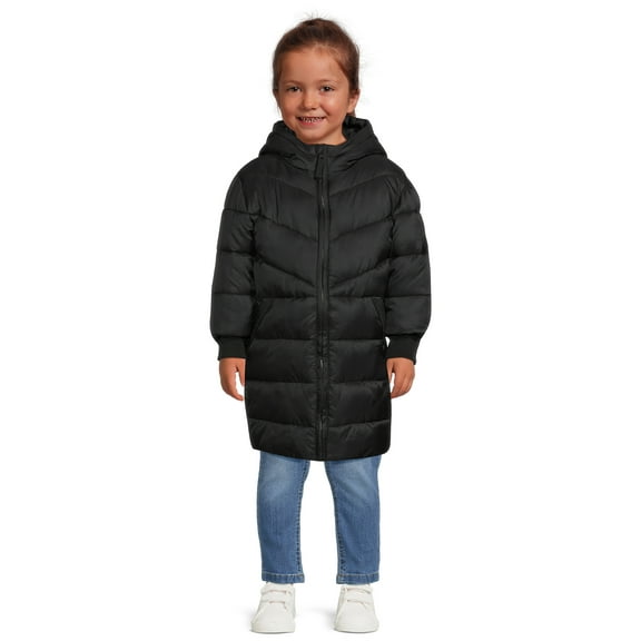 Wonder Nation Toddler Long Length Puffer Jacket, Sizes 12M-5T