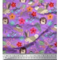 thumbnail image 1 of Soimoi Cotton Poplin Fabric Floral,Rabbit & Porcupine Cartoon Decor Fabric Printed Yard 42 Inch Wide, 1 of 1