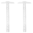 thumbnail image 1 of 2pcs T Shape Rulers Double Scale Ruler Plastic Measuring Ruler Measuring Tool, 1 of 2