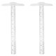 thumbnail image 1 of 2 reglas en forma de T de doble escala, regla de medición de plástico, herramienta de medición, 1 of 2