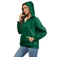 thumbnail image 3 of CILENON Happy New Year Gift Fleece Lined Jackets for Women Winter Coats Zip Up Hoodies Sweatshirts Warm Sherpa Cardigan Sweater With Pocket Quilted Jacket(Green,XXL), 3 of 5