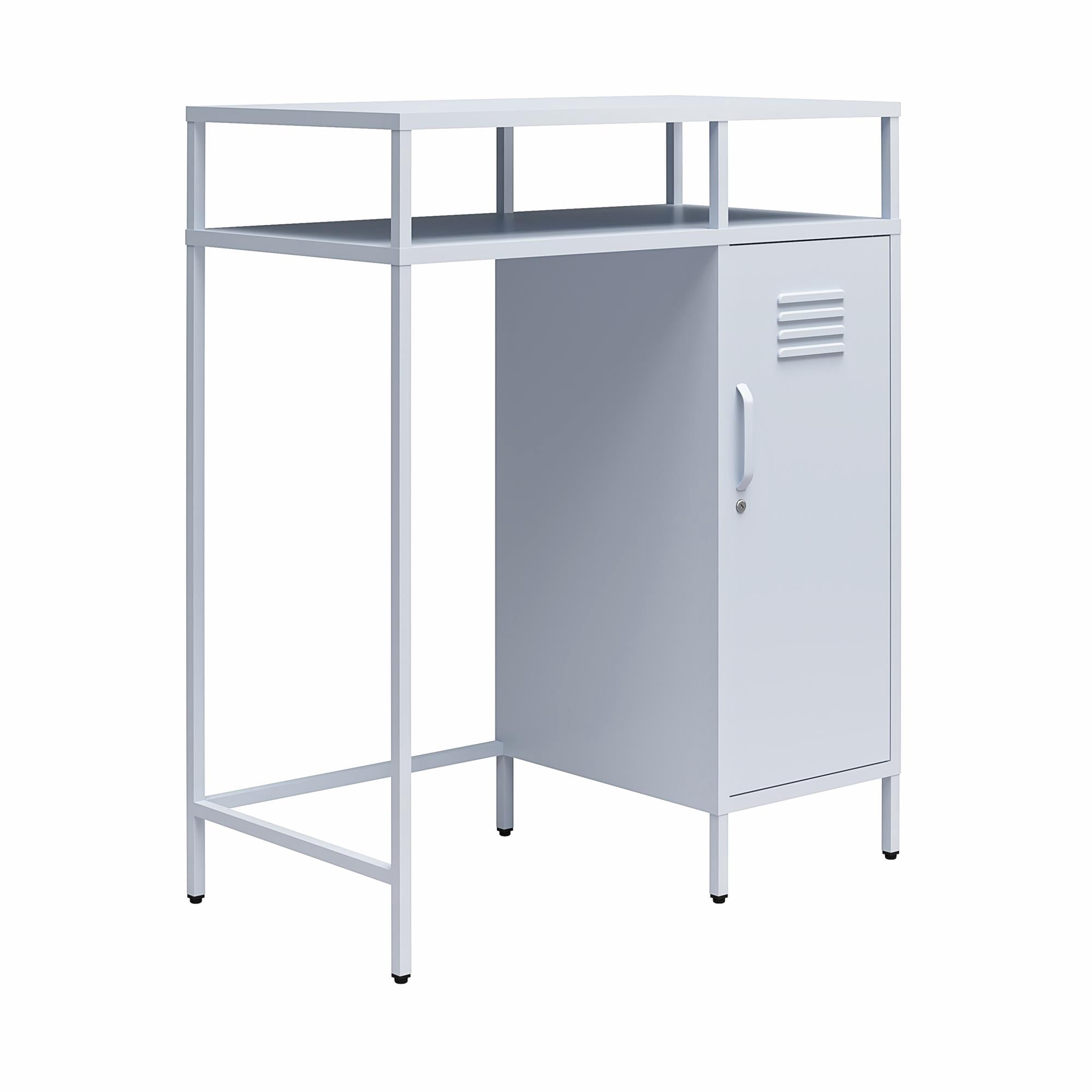 Novogratz Cache Metal Locker-Style Mini Refrigerator Organizer, Powder Blue