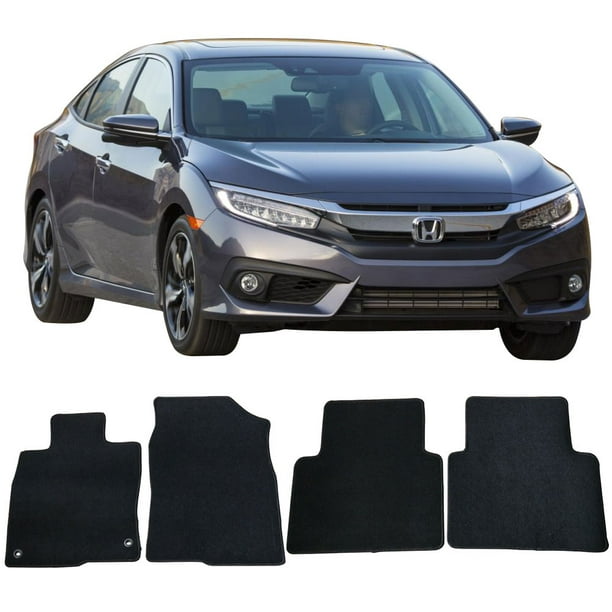 Compatible with 1620 Honda Civic 4DR Sedan Floor Mats Carpet Front
