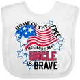 thumbnail image 3 of Inktastic Home of the Free Because My Uncle is Brave Boys or Girls Baby Bib, 3 of 4